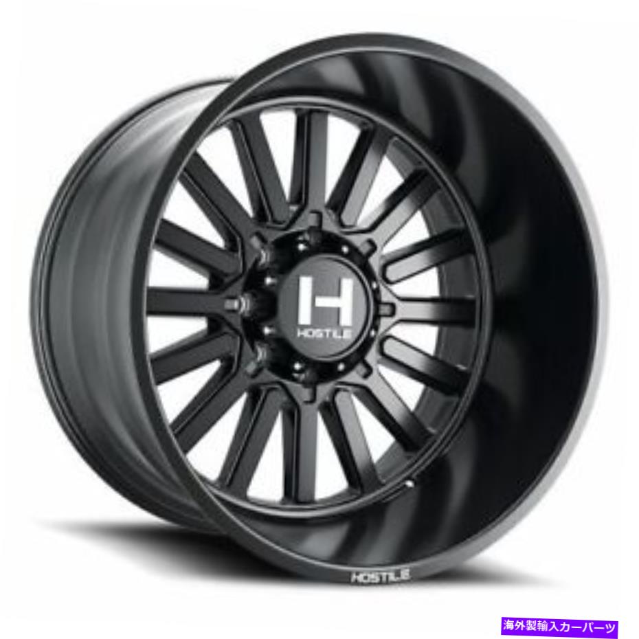 ホイール　４本セット 22x12敵対的なH127タイタンアスファルト（マットブラック）ホイール8x170（-44mm）セット4 22x12 Hostile H127 Titan Asphalt (Matte Black) Wheels 8x170 (-44mm) Set of 4【並行輸入品】