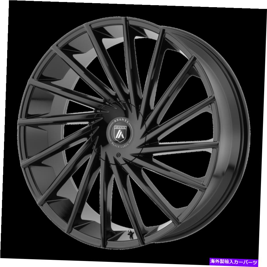 ホイール 4本セット 24x9アサンティブラックABL-18グロスブラックホイール5/6ラグブランク(30mm)セット4 24x9 Asanti Black ABL-18 Gloss Black Wheels 5/6 Lug BLANK (30mm) Set of 4【並行輸入品】