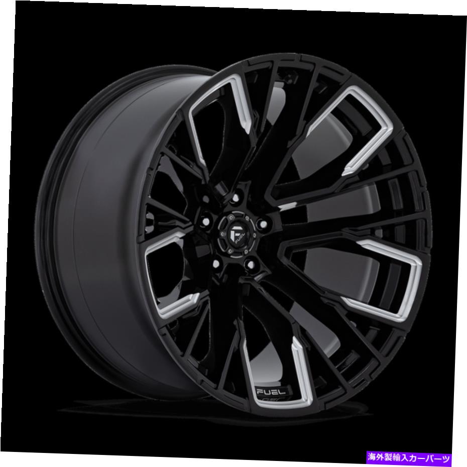 ホイール　４本セット 22x12 Fuel D849 Rebar Gloss Black Milled Wheels 5x5.5（-44mm）セット4 22x12 Fuel D849 Rebar Gloss Black Milled Wheels 5x5.5 (-44mm) Set of 4【並行輸入品】