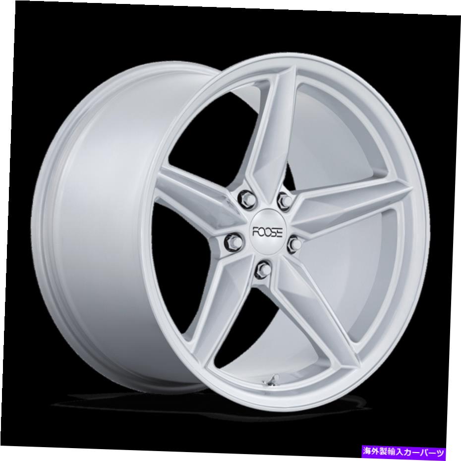 ホイール　４本セット 20x11 Foose F174 CF8グロスシルバーホイール5x115（20mm）セット4のセット 20x11 Foose F174 CF8 Gloss Silver Wheels 5x115 (20mm) Set of 4【並行輸入品】