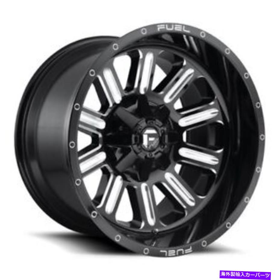 ホイール　４本セット 20x10 d620燃料加工グロスブラック＆ミルドホイール5x4.5/5x5（-18mm）セット4 20x10 D620 Fuel Hardline Gloss Black & Milled Wheels 5x4.5/5x5 (-18mm) Set of 4【並行輸入品】