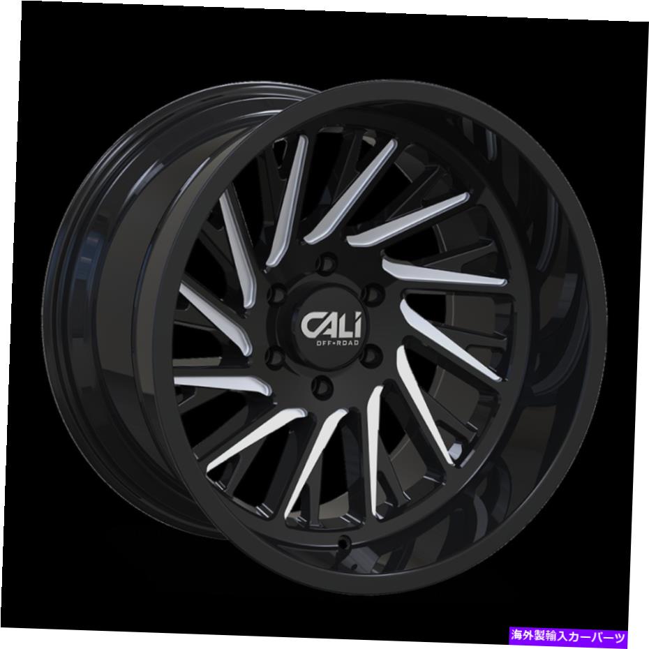ホイール　４本セット 20x10オフロードパージブラックミリングホイール5x150（-25mm）セット4のセット 20x10 CALI OFF-ROAD PURGE Black Milled Wheels 5x150 (-25mm) Set of 4【並行輸入品】