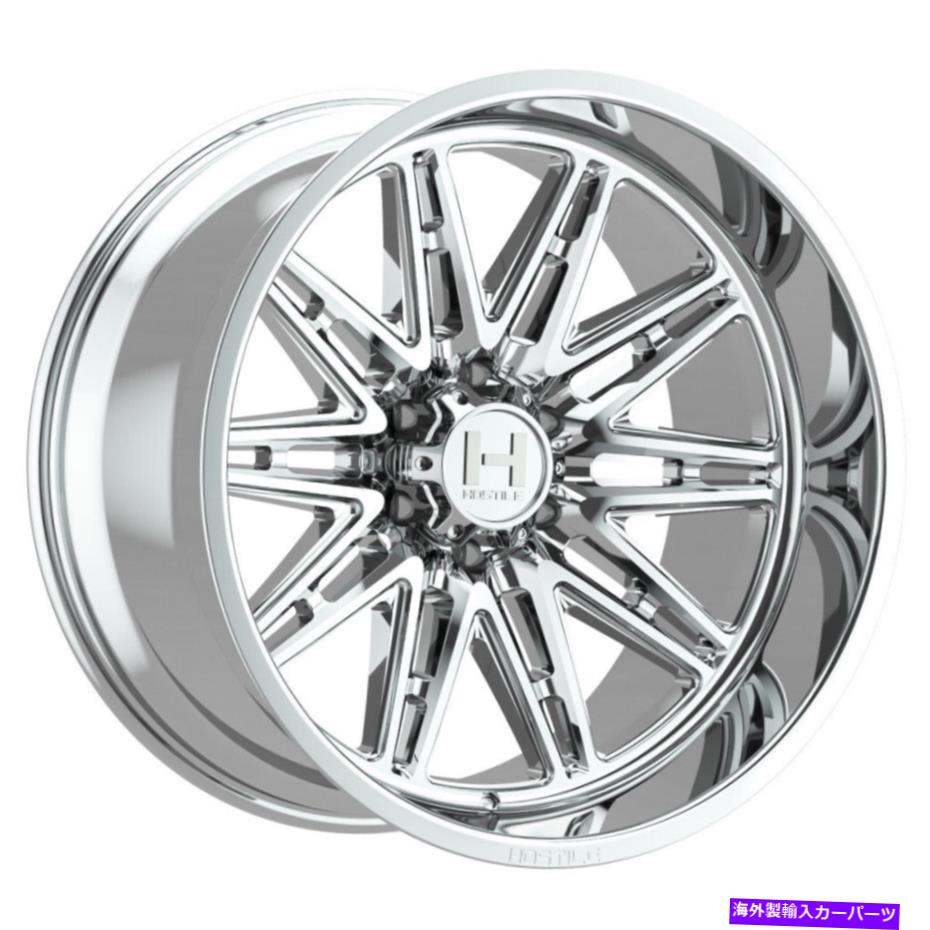 ホイール　４本セット 20x12敵対的なH126マニアックアーマーメッキ（クロム）ホイール6x5.5（-44mm）セット4 20x12 Hostile H126 Maniac Armor Plated (Chrome) Wheels 6x5.5 (-44mm) Set of 4【並行輸入品】