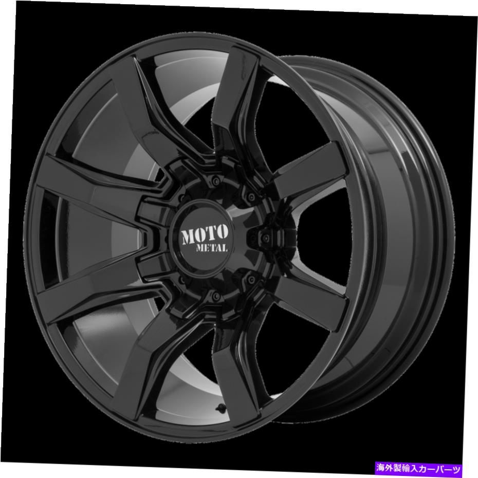 ホイール　４本セット 22x10 Moto Metal Mo804 Spider Gloss BlackWheels 8x6.5（-18mm）セット4 22x10 Moto Metal MO804 Spider Gloss Black Wheels 8x6.5 (-18mm) Set of 4【並行輸入品】