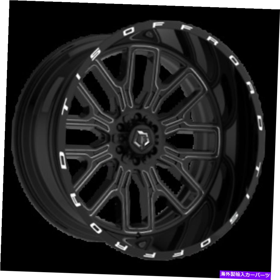 ホイール　４本セット 22x12 tis 560bmグロスブラックw/ミリングホイール5x5/5x5.5（-44mm）セット4 22x12 TIS 560BM Gloss Black w/Milled Wheels 5x5/5x5.5 (-44mm) Set of 4【並行輸入品】