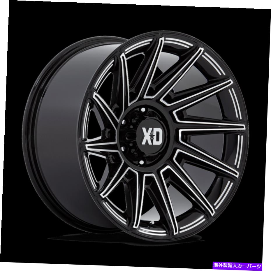 ホイール　４本セット 20x10 XD XD867 SPECTER GLOSS BLACK MILLED WHEELS 8x180（-18mm）セット4セット 20x10 XD XD867 Specter Gloss Black Milled Wheels 8x180 (-18mm) Set of 4【並行輸入品】