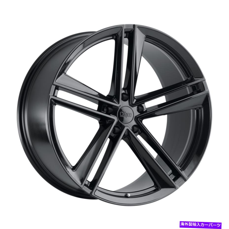 ホイール　４本セット 20x10オームライトニンググロスブラックホイール5x120（30mm）セット4 20x10 Ohm Lightning Gloss Black Wheels 5x120 (30mm) Set of 4【並行輸入品】