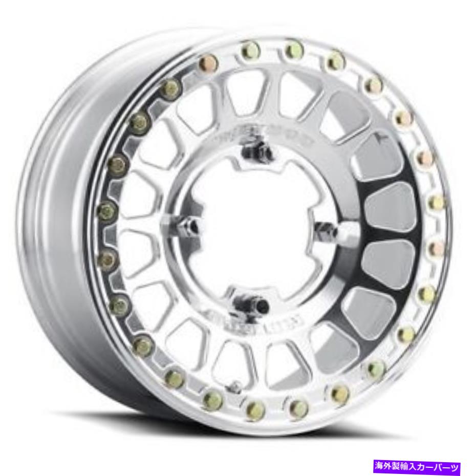 ホイール　４本セット 15x10メソッドレースホイールMR413 UTVビードロック磨きホイール5x4.5（25mm）セット4 15x10 Method Race Wheels MR413 UTV Beadlock Polished Wheel 5x4.5 (25mm) Set of 4【並行輸入品】
