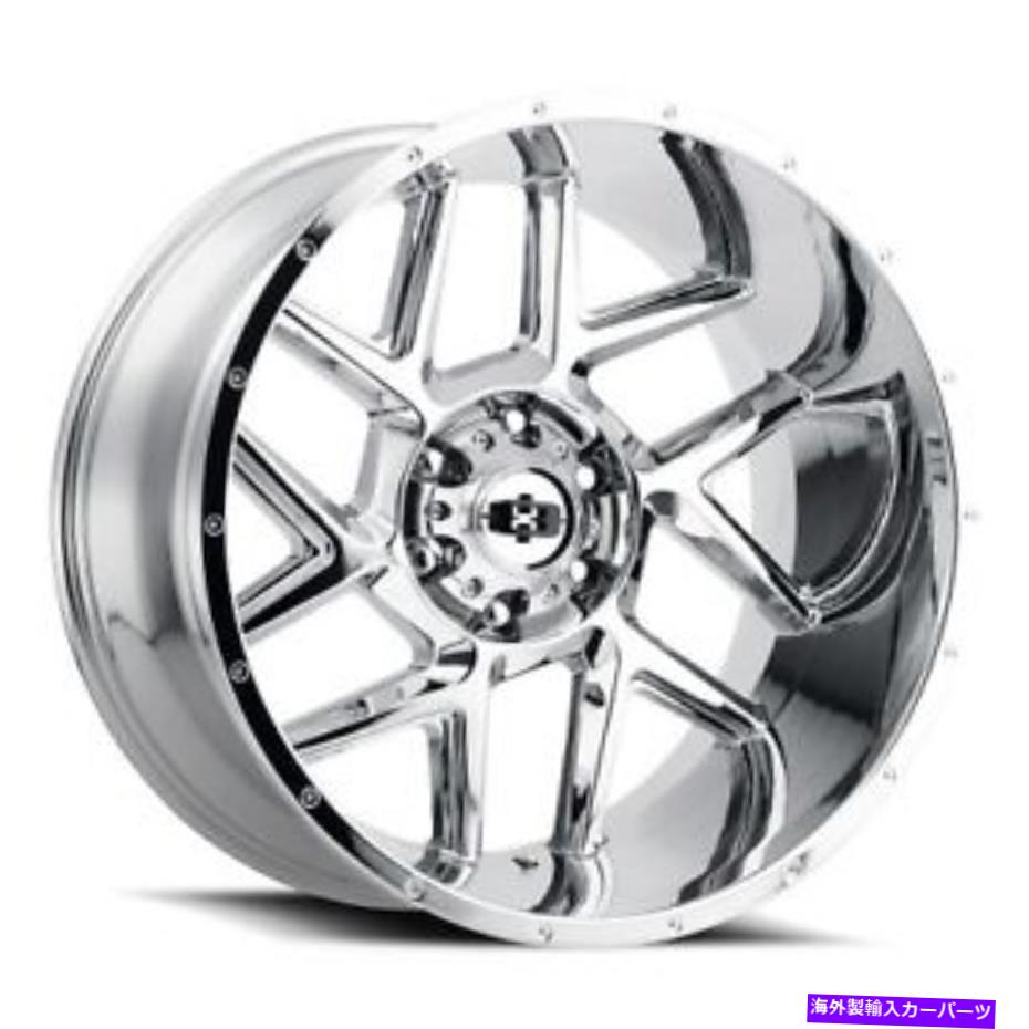 ホイール　４本セット 20x10ビジョンオフロード360スライバークロムホイール8x180（-25mm）セット4 20x10 Vision Off-Road 360 Sliver Chrome Wheels 8x180 (-25mm) Set of 4【並行輸入品】