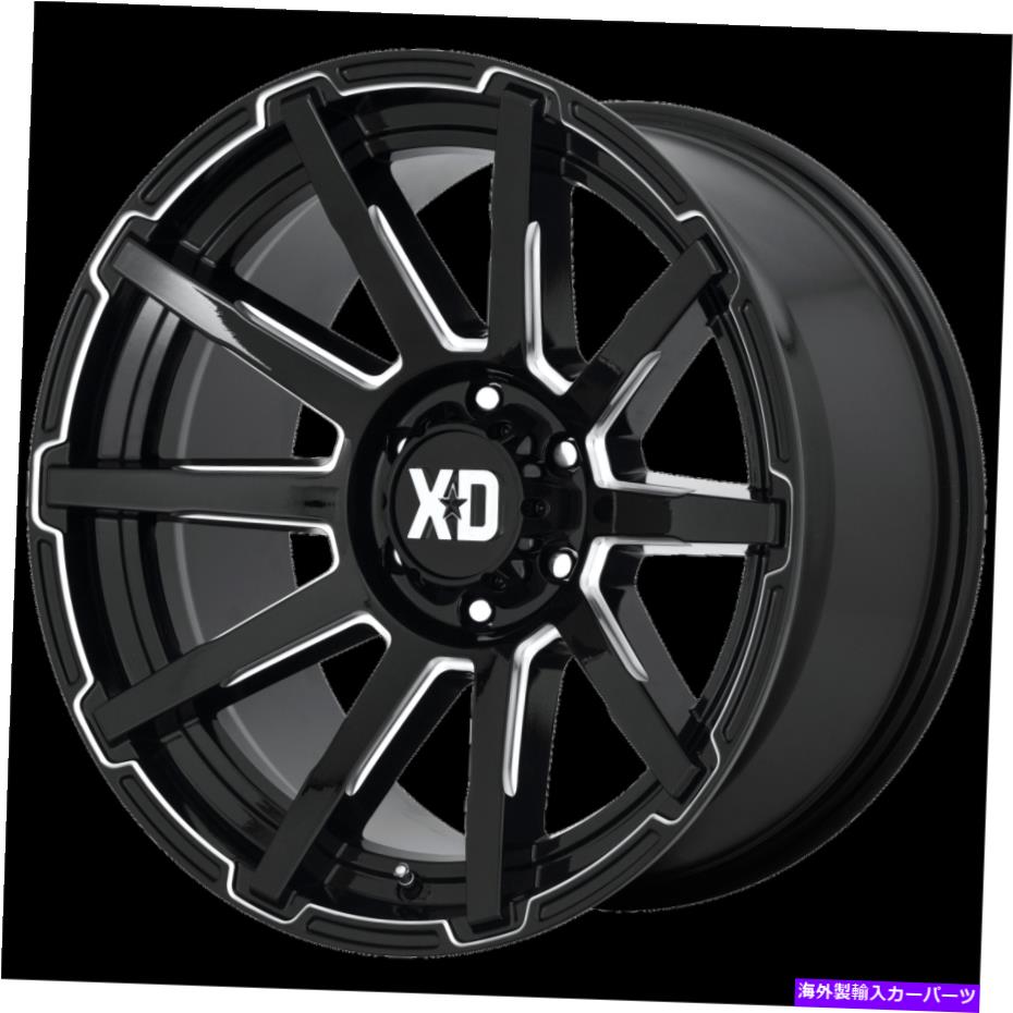 ホイール　４本セット 20x10 XDシリーズXD847アウトブレイクグロスブラックミリングホイール8x6.5（-18mm）セット4 20x10 XD Series XD847 Outbreak Gloss Black Milled Wheels 8x6.5 (-18mm) Set of 4【並行輸入品】