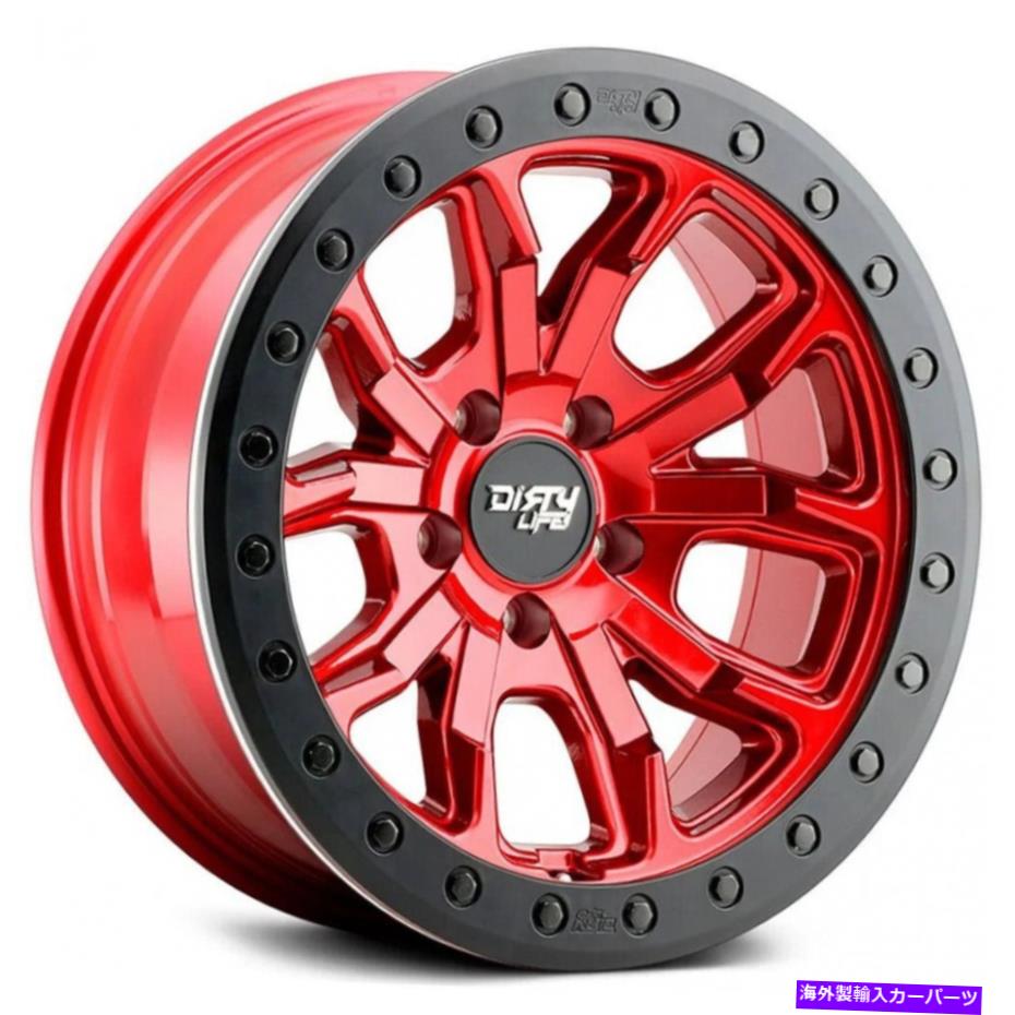 ホイール　４本セット 17x9ダーティライフDT-1キャンディレッドホイール8x170（-12mm）セット4 17x9 DIRTY LIFE DT-1 Candy Red Wheels 8x170 (-12mm) Set of 4【並行輸入品】｜Us Custom Parts Shop USDM