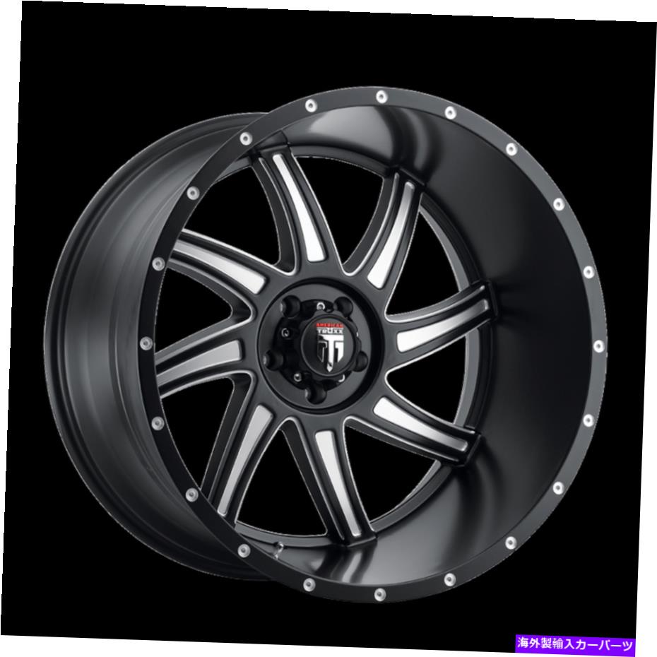 ホイール　４本セット 22x12 American Truxx Vortex Black/Milled Wheels 6x135（-44mm）セット4 22x12 American Truxx Vortex Black/Milled Wheels 6x135 (-44mm) Set of 4【並行輸入品】｜Us Custom Parts Shop USDM