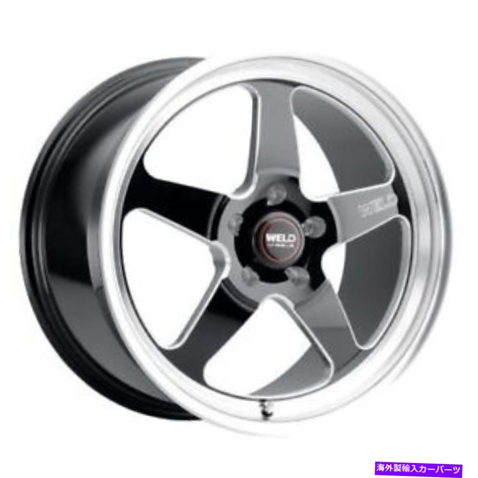 ホイール　４本セット 18x12溶接パフォーマンスS155ベンチュラドラッグブラックミルホイール5x4.75（55mm）セット4 18x12 WELD Perf S155 Ventura Drag Black Mill Wheels 5x4.75 (55mm) Set of 4【並行輸入品】