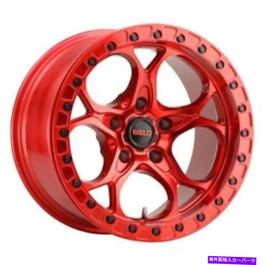 ホイール　４本セット 17x9溶接オフロードW906レッジビードロックキャンディレッドホイール5x5（-12mm）セット4 17x9 WELD Off-Road W906 Ledge BEADLOCK Candy Red Wheels 5x5 (-12mm) Set of 4【並行輸入品】｜Us Custom Parts Shop USDM