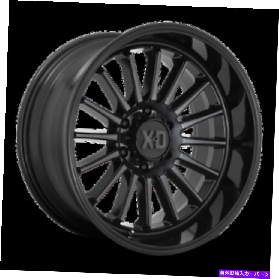 ホイール　４本セット 20x10 XD XD857むちむき出しの光沢のあるグレーの色合いのホイール5x5.5（-18mm）セット4のセット 20x10 XD XD857 WHIPLASH Gloss Black With Gray Tint Wheels 5x5.5 (-18mm) Set of 4【並行輸入品】