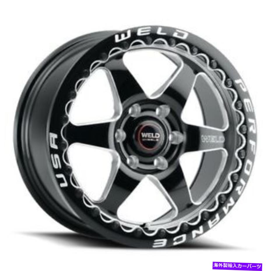 ホイール　４本セット 17x9.5 Weld S909 Ventura 6ビードロックブラックミリングホイール6x5（35mm）セット4 17x9.5 WELD S909 Ventura 6 BEADLOCK Black Milled Wheels 6x5 (35mm) Set of 4【並行輸入品】 434,896円