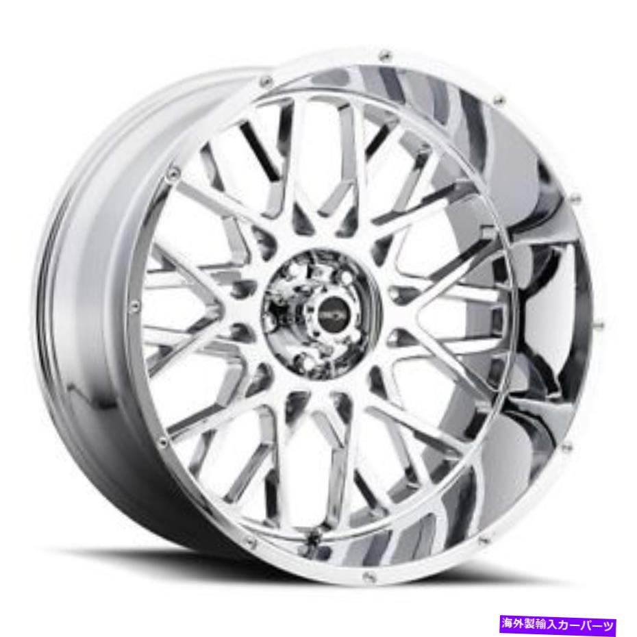 ホイール　４本セット 20x12ビジョンオフロード412ロッカークロムホイール8x180（-51mm）セット4 20x12 Vision Off-Road 412 Rocker Chrome Wheels 8x180 (-51mm) Set of 4【並行輸入品】