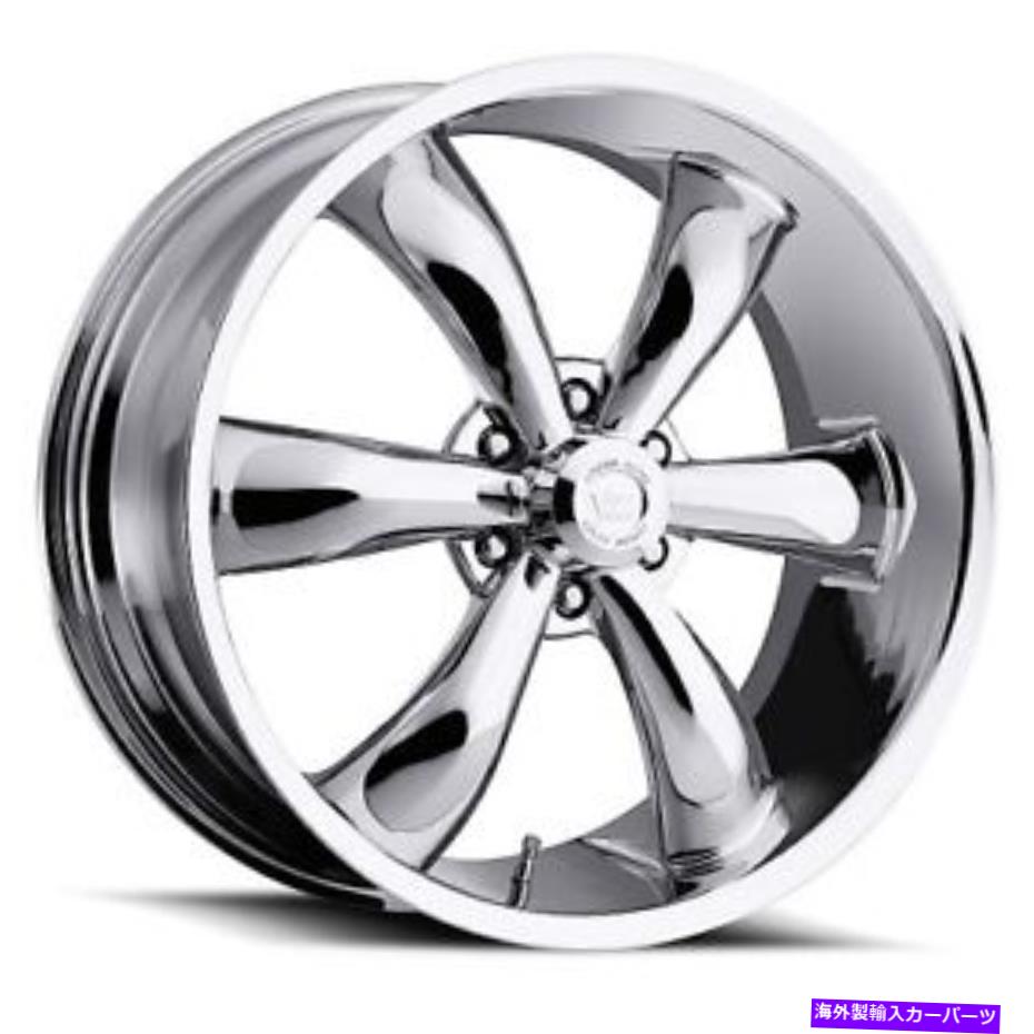ホイール　４本セット 22x9.5アメリカの筋肉142レジェンド6クロムホイール6x5.5（30mm）セット4 22x9.5 American Muscle 142 Legend 6 Chrome Wheels 6x5.5 (30mm) Set of 4【並行輸入品】