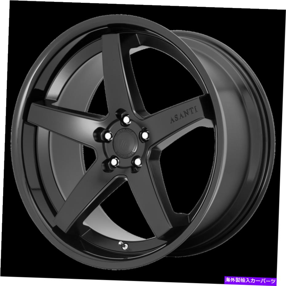 ホイール　４本セット 20x10.5 Asanti Black ABL-31 Gloss Lip Wheel 5x115（20mm）セット4セット4セット 20x10.5 Asanti Black ABL-31 Regal Black W/Gloss Lip Wheel 5x115 (20mm) Set of 4【並行輸入品】