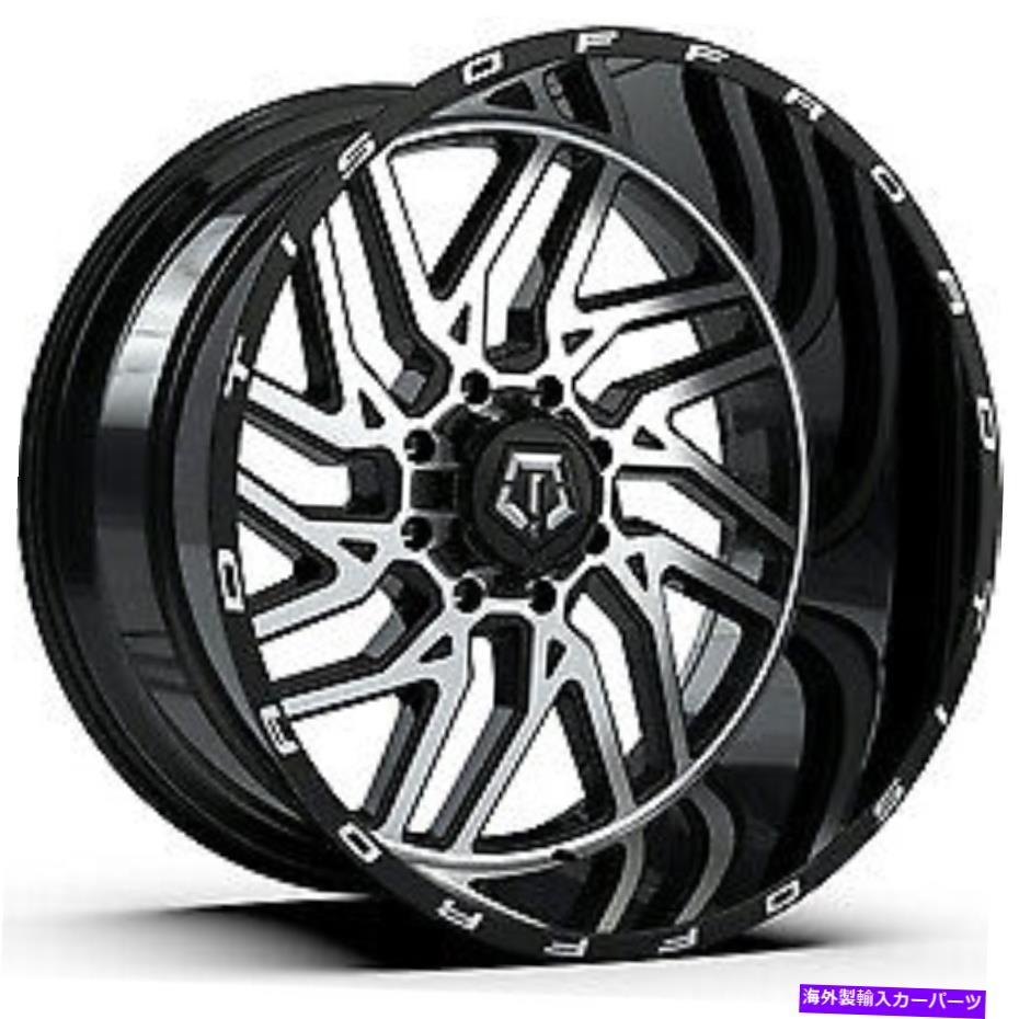 ホイール　４本セット 24x14 TIS 544MBグロスブラックW/機械加工フェイスホイール6x135/6x5.5（-76mm）セット4 24x14 TIS 544MB Gloss Black w/Machined Face Wheels 6x135/6x5.5 (-76mm) Set of 4【並行輸入品】