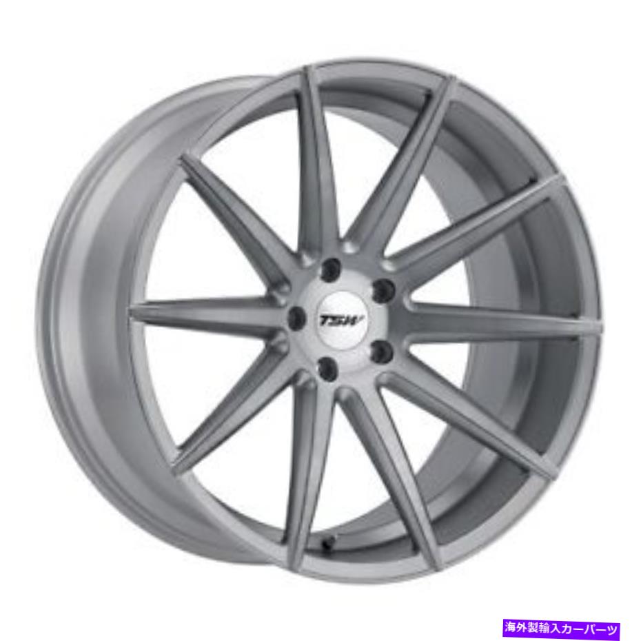 ホイール　４本セット 20x10.5 TSW Clypseチタンw/ブラシ付きフェイスホイール5x112（25mm）セット4 20x10.5 TSW Clypse Titanium W/Brushed Face Wheels 5x112 (25mm) Set of 4【並行輸入品】