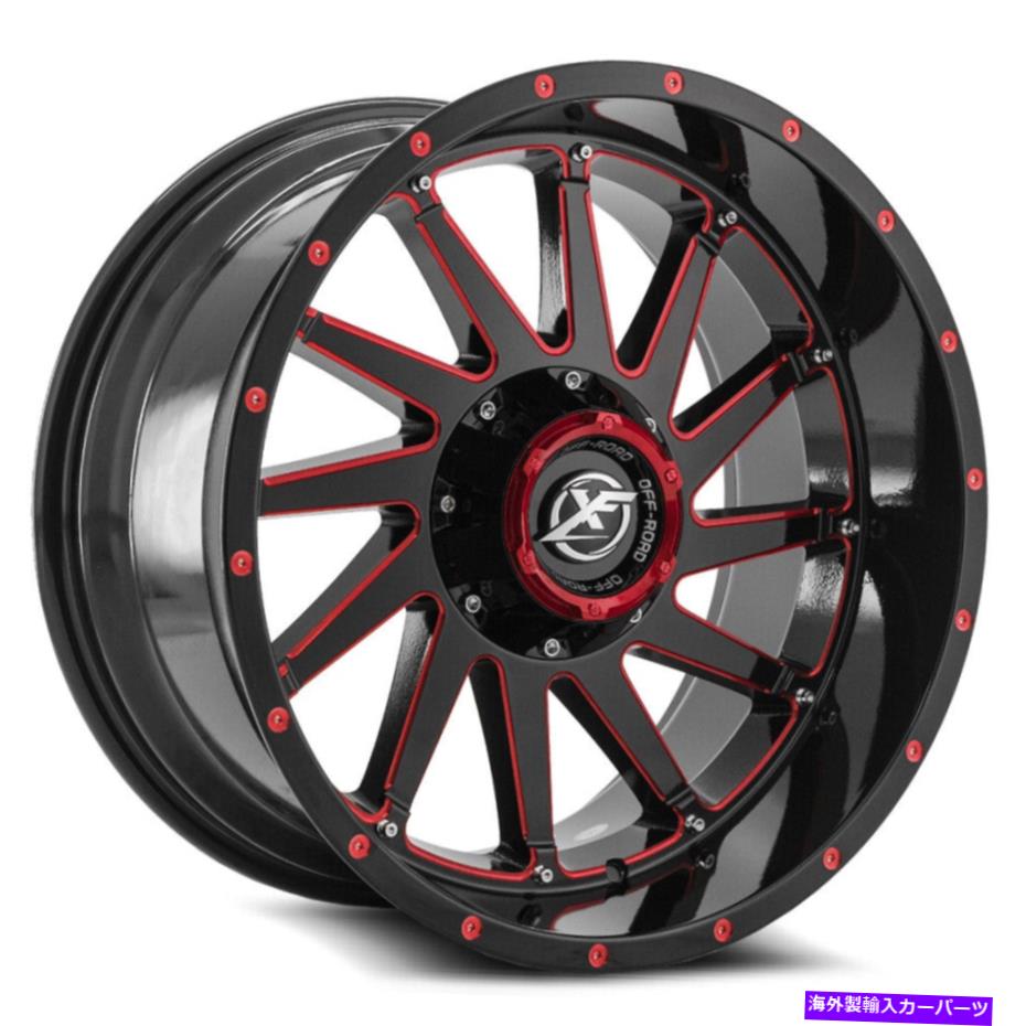 ホイール　４本セット 22x12 XFオフロードXF-216グロスブラック＆レッドホイール5x5/5x5.5（-44mm）セット4 22x12 XF Off-Road XF-216 Gloss Black & Red Wheels 5x5/5x5.5 (-44mm) Set of 4【並行輸入品】｜Us Custom Parts Shop USDM 383,576円