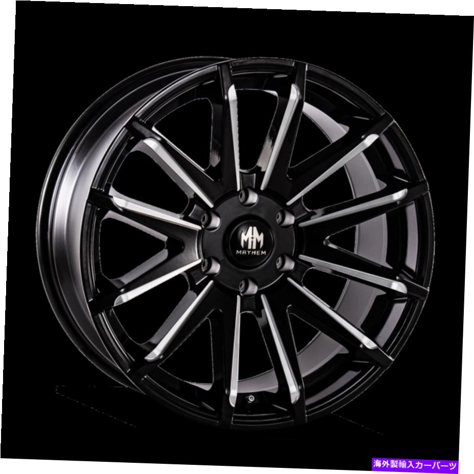 ホイール 4本セット 22x9.5 Mayhem Crossfire Black w/Milled Spokes Wheels 6x135(25mm)セット4 22x9.5 MAYHEM CROSSFIRE Black W/Milled Spokes Wheels 6x135 (25mm) Set of 4【並行輸入品】