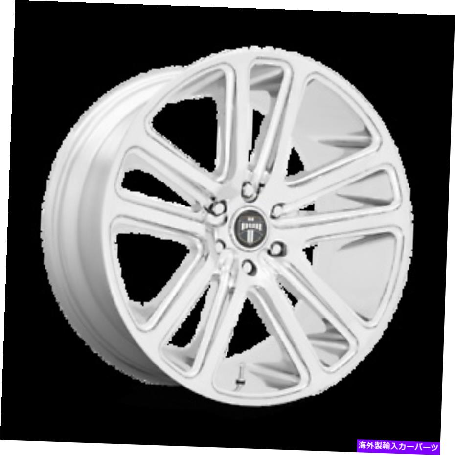 ホイール　４本セット 22x9.5ダブ1PC S254フレックスクロムホイール5x115（20mm）セット4のセット 22x9.5 DUB 1PC S254 FLEX Chrome Wheels 5x115 (20mm) Set of 4【並行輸入品】
