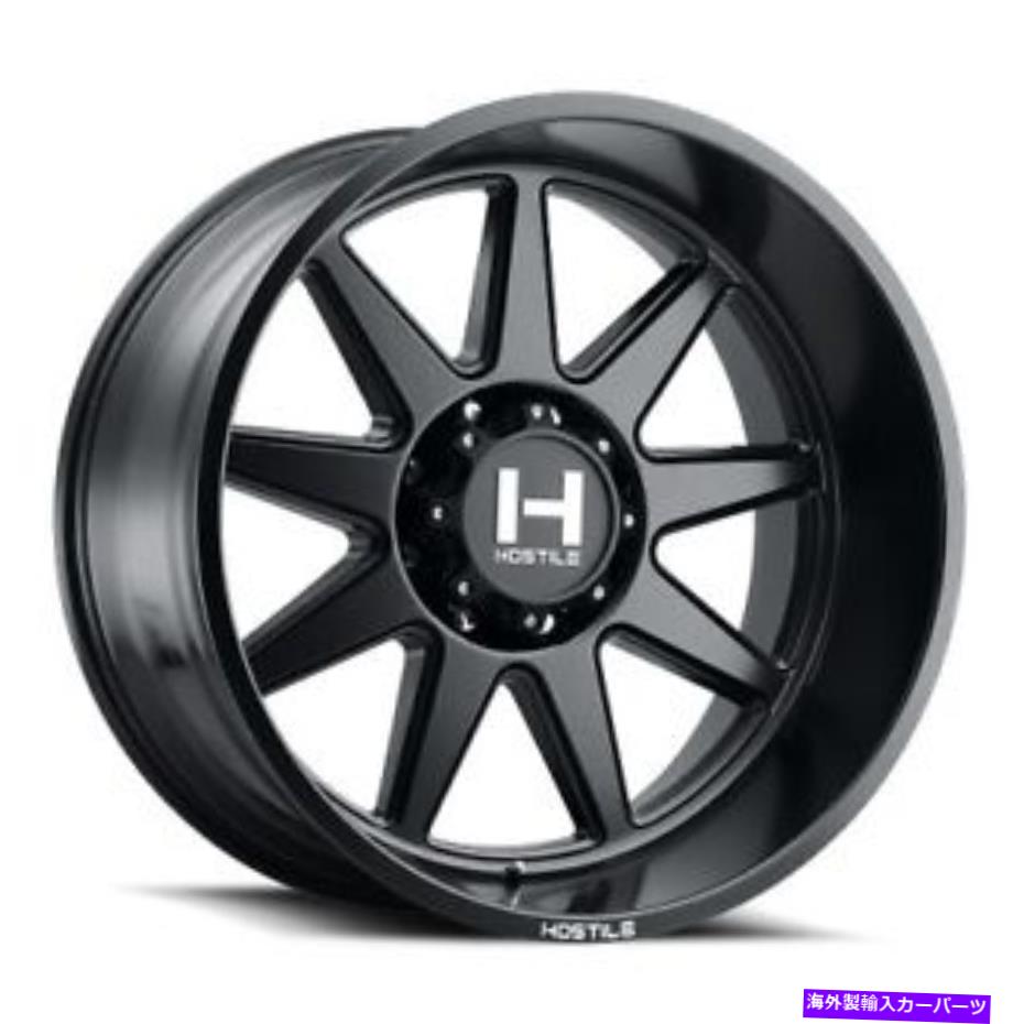 ホイール　４本セット 26x12敵対的H121オメガアスファルト（サテンブラック）ホイール6x5.5（-44mm）セット4 26x12 Hostile H121 Omega Asphalt (Satin Black) Wheels 6x5.5 (-44mm) Set of 4【並行輸入品】