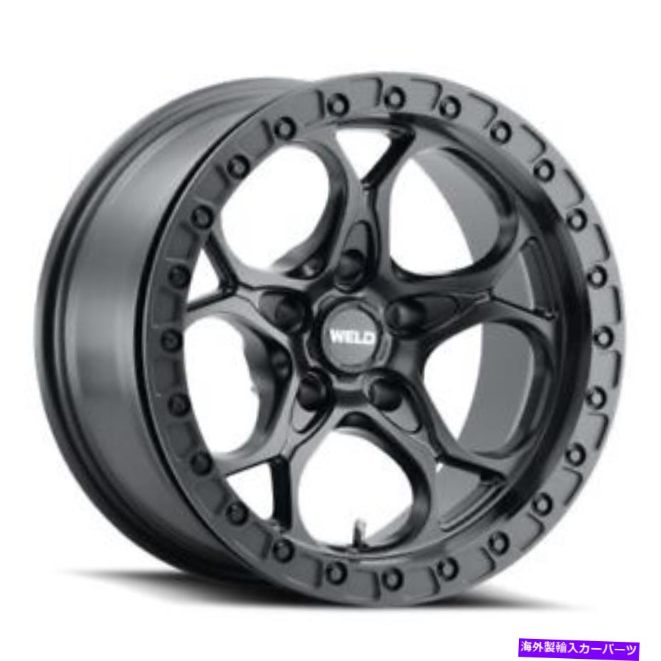 ホイール　４本セット 17x9溶接オフロードW901レッジビードロックサテンブラックホイール5x5（-12mm）セット4 17x9 WELD Off-Road W901 Ledge BEADLOCK Satin Black Wheels 5x5 (-12mm) Set of 4【並行輸入品】
