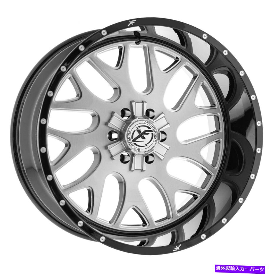 ホイール　４本セット 22x12 xfx flow xfx-301ブラシとフライドホイール5x5.5/5x150（-44mm）セット4 22x12 XFX Flow XFX-301 Brushed & Milled Wheels 5x5.5/5x150 (-44mm) Set of 4【並行輸入品】｜Us Custom Parts Shop USDM