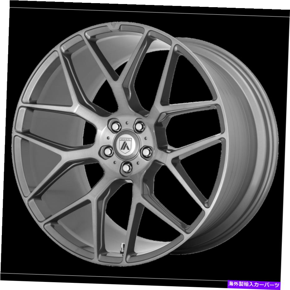 ホイール　４本セット 22x10.5アサンティブラックAB27ダイナスティチタンブラッシュホイール5x120（35mm）セット4 22x10.5 Asanti Black AB27 Dynasty Titanium Brushed Wheels 5x120 (35mm) Set of 4【並行輸入品】