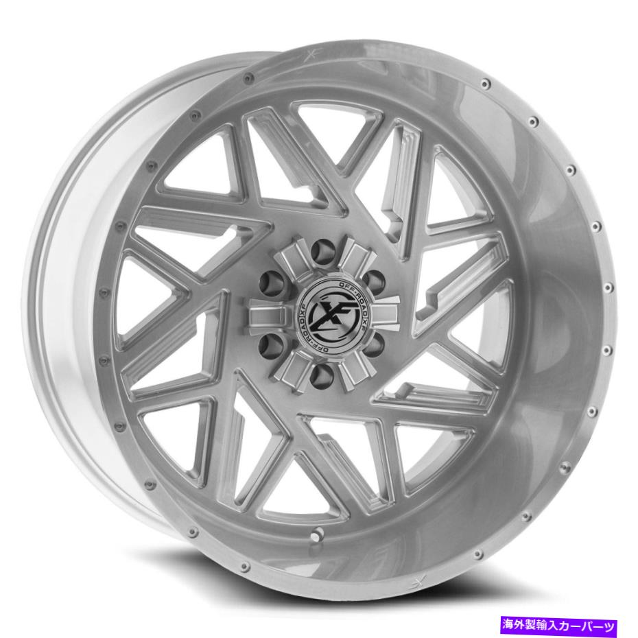 ホイール　４本セット 24x12 XFX Flow XFX-306ブラシとミルドホイール5x5/5x5.5（-44mm）セット4セット 24x12 XFX Flow XFX-306 Brushed & Milled Wheels 5x5/5x5.5 (-44mm) Set of 4【並行輸入品】