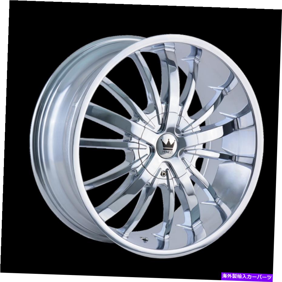 ホイール　４本セット 22x9.5マッツィエッセンスクロムホイール5x5/5x5.5（18mm）セット4のセット 22x9.5 MAZZI Essence Chrome Wheels 5x5/5x5.5 (18mm) Set of 4【並行輸入品】｜Us Custom Parts Shop USDM