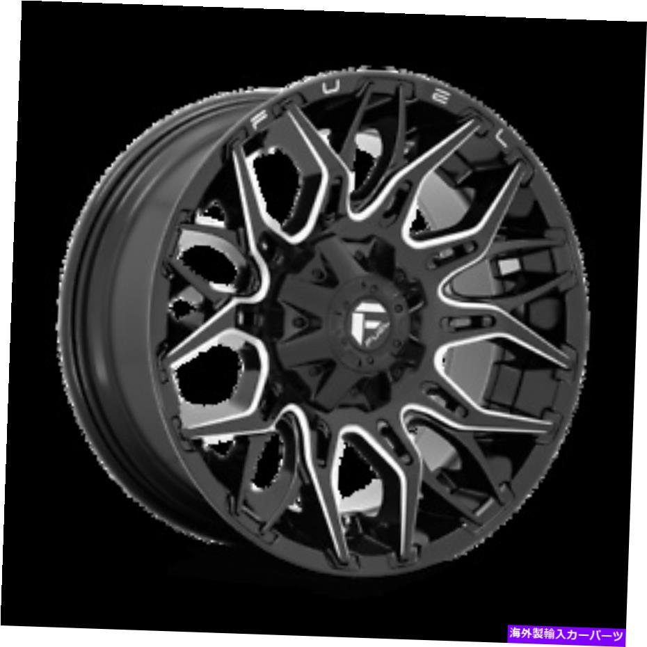 ホイール　４本セット 22x10 Fuel 1PC D769 Twitch光沢のある黒い製粉ホイール5x4.5/5x5（-18mm）セット4 22x10 Fuel 1PC D769 TWITCH Glossy Black Milled Wheels 5x4.5/5x5 (-18mm) Set of 4【並行輸入品】