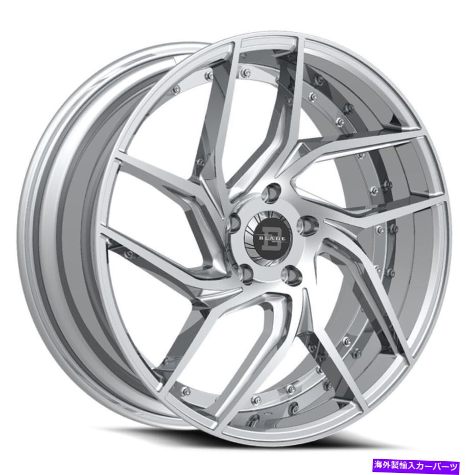ホイール　４本セット 22x8.5ブレードラグジュアリーRT-456エンツォクロムホイール5x4.5（35mm）セット4 22x8.5 Blade Luxury RT-456 Enzo Chrome Wheels 5x4.5 (35mm) Set of 4【並行輸入品】｜Us Custom Parts Shop USDM 411,741円