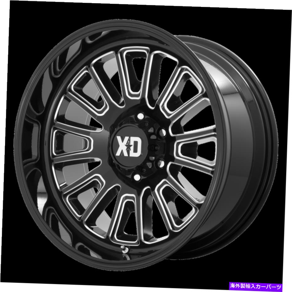ホイール　４本セット 24x12 XDシリーズXD864ローバーグロスブラックミリングホイール8x6.5（-44mm）セット4 24x12 XD Series XD864 Rover Gloss Black Milled Wheels 8x6.5 (-44mm) Set of 4【並行輸入品】
