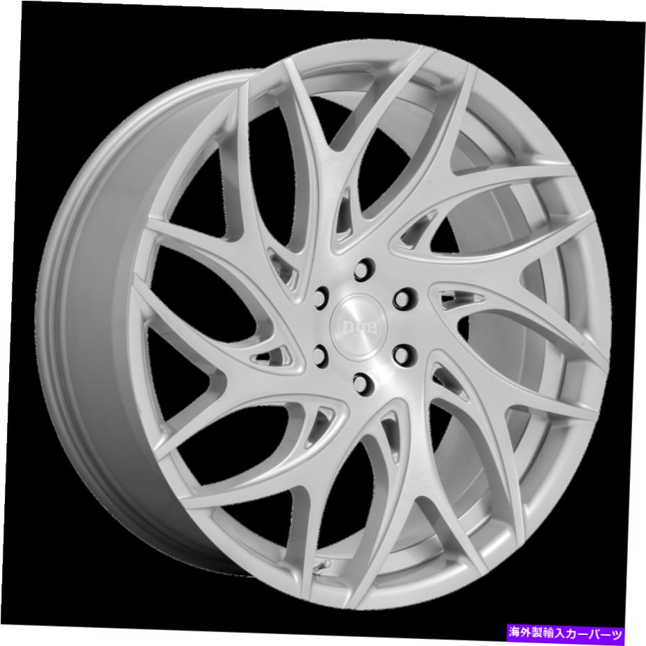 ホイール　４本セット 24x10 Dub S261 G.O.A.T.銀のブラシ付きフェイスホイール5x5（10mm）セット4 24x10 Dub S261 G.O.A.T. Silver Brushed Face Wheels 5x5 (10mm) Set of 4【並行輸入品】｜Us Custom Parts Shop USDM