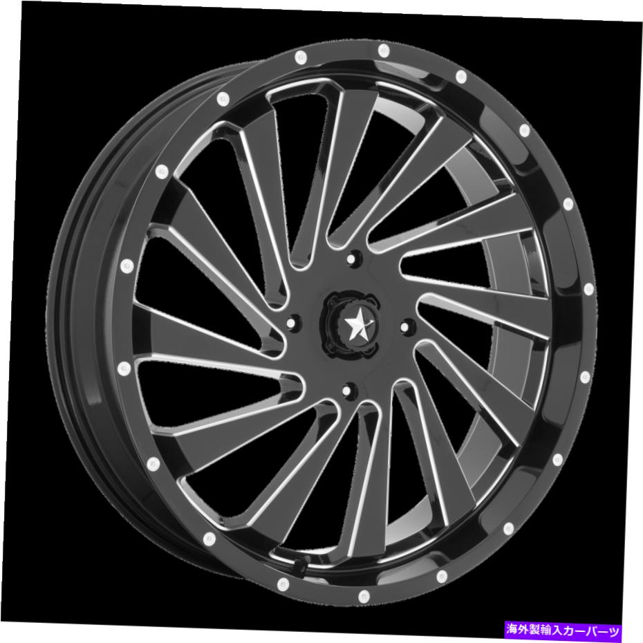 ホイール 4本セット 22x7 MSAオフロードホイールM46グロスブラックミリングホイール4x156(0mm)4のセット 22x7 MSA Offroad Wheels M46 Gloss Black Milled Wheel 4x156 (0mm) Set of 4【並行輸入品】