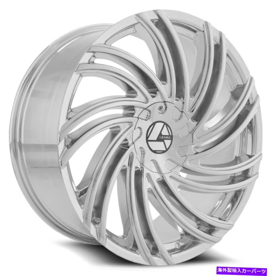 ホイール　４本セット 22x8.5 Azara Aza-514 Nano Chrome Wheels 5x112/5x4.5（38mm）セット4 22x8.5 Azara AZA-514 Nano Chrome Wheels 5x112/5x4.5 (38mm) Set of 4【並行輸入品】