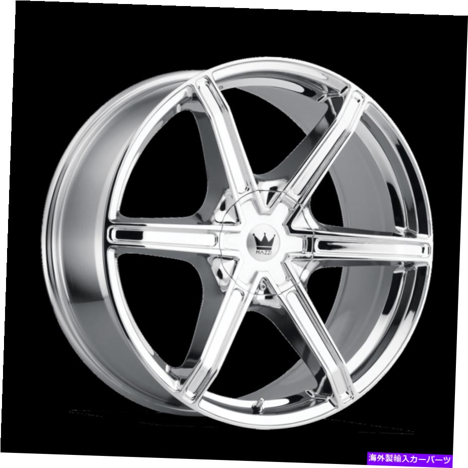ホイール　４本セット 24x9.5 Mazzi Stilts Chrome Wheels 5x115/5x120（18mm）セット4 24x9.5 MAZZI Stilts Chrome Wheels 5x115/5x120 (18mm) Set of 4【並行輸入品】
