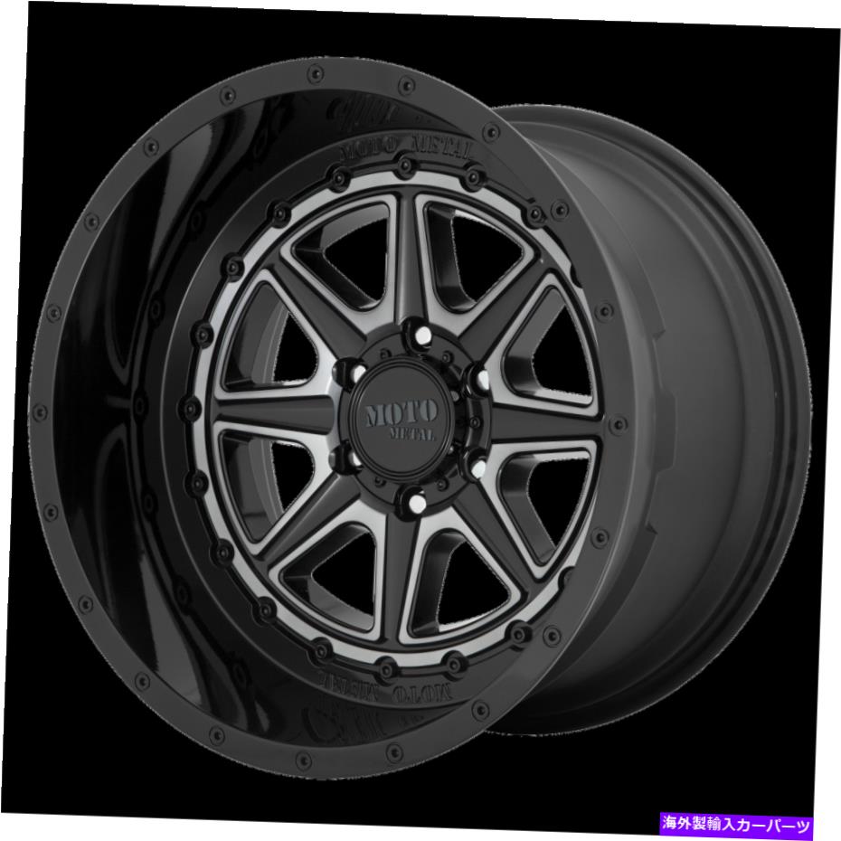 ホイール　４本セット 22x12 Moto Metal Mo801 Phantom Black W/Gray Tint Wheels 8x170（-44mm）セット4 22x12 Moto Metal MO801 Phantom Black W/Gray Tint Wheels 8x170 (-44mm) Set of 4【並行輸入品】