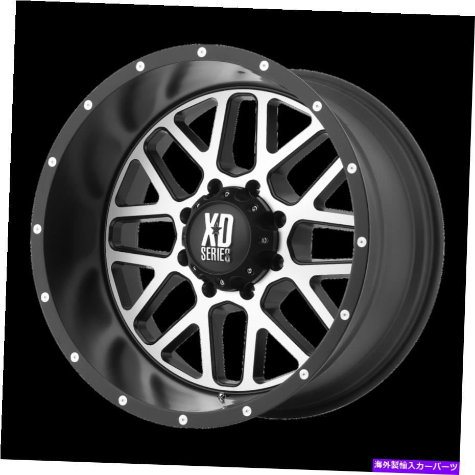 ホイール　４本セット 22x12 XDシリーズXD820サテンブラック機械加工フェイスホイール8x6.5（-44mm）セット4 22x12 XD Series XD820 Satin Black Machined Face Wheels 8x6.5 (-44mm) Set of 4【並行輸入品】