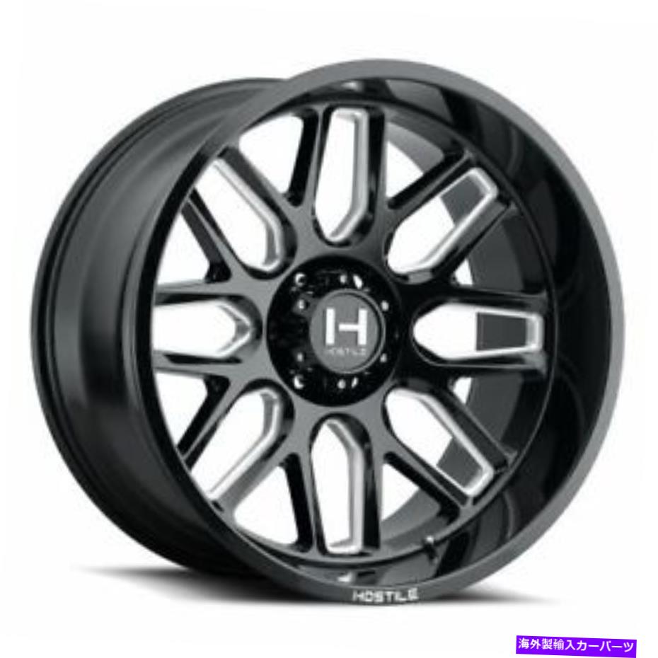 ホイール　４本セット 20x10敵対的なH120バルカンブレードカット（ブラックミリング）ホイール6x135（-19mm）セット4 20x10 Hostile H120 Vulcan Blade Cut (Black Milled) Wheels 6x135 (-19mm) Set of 4【並行輸入品】｜Us Custom Parts Shop USDM