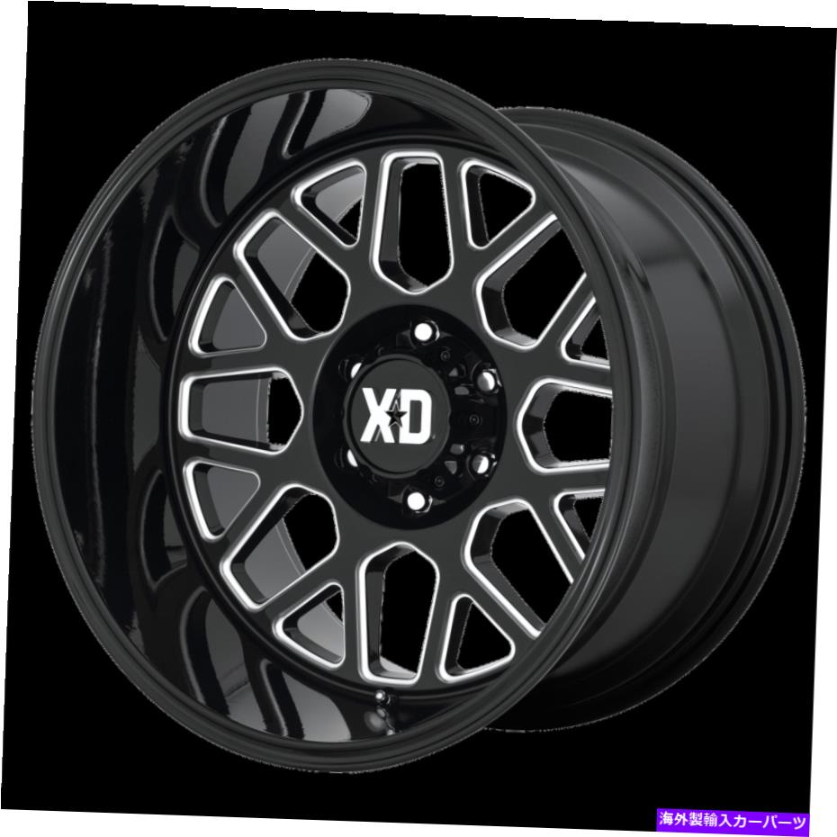 ホイール　４本セット 24x12 XDシリーズXD849グレネードグロスブラックミリングホイール8x170（-44mm）セット4 24x12 XD Series XD849 Grenade Gloss Black Milled Wheels 8x170 (-44mm) Set of 4【並行輸入品】｜Us Custom Parts Shop USDM