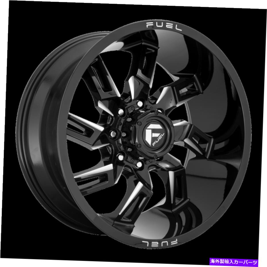 ホイール　４本セット 20x10燃料D747ロックダウングロスブラックミリングホイール5x5（-18mm）セット4のセット 20x10 Fuel D747 Lockdown Gloss Black Milled Wheels 5x5 (-18mm) Set of 4【並行輸入品】