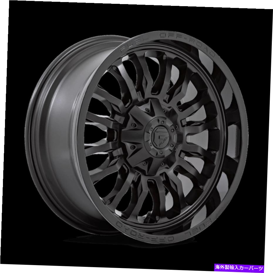 ホイール　４本セット 22x10燃料オフロードD796アークマットブラックグロスリップホイール8x6.5（-18mm）セット4 22x10 Fuel Off-Road D796 Arc Matte Black Gloss Lip Wheels 8x6.5 (-18mm) Set of 4【並行輸入品】｜Us Custom Parts Shop USDM