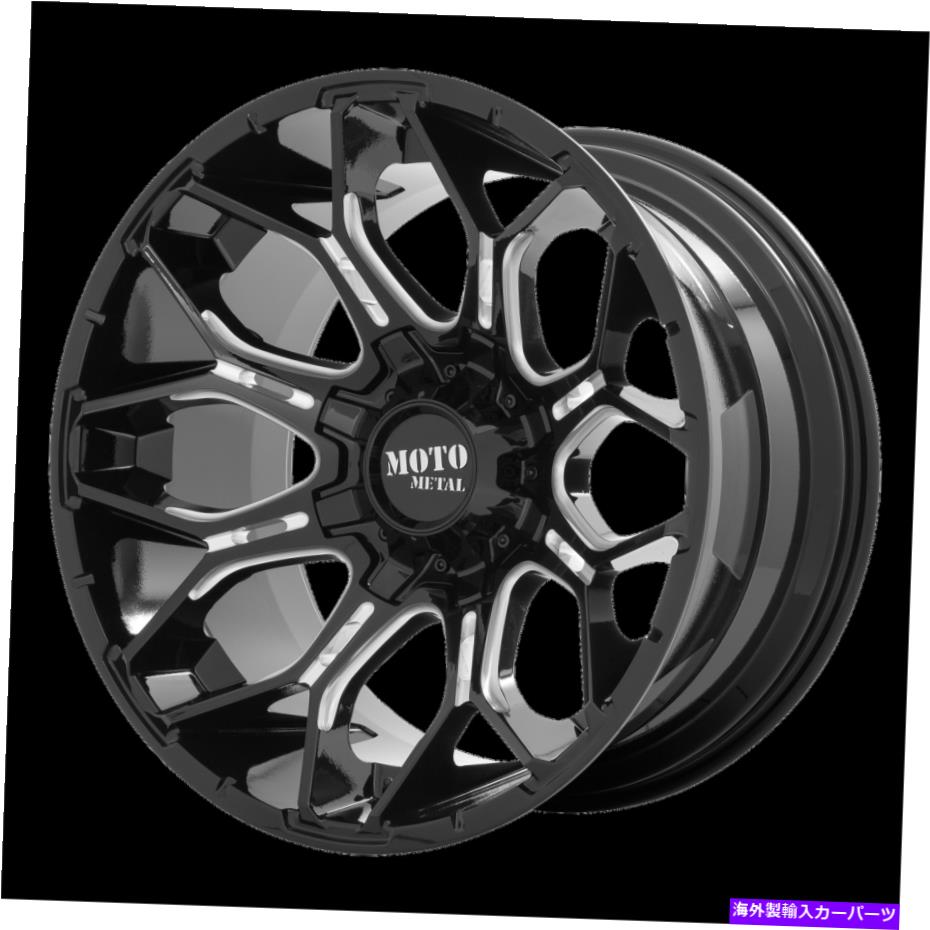 ホイール　４本セット 22x12 Moto Metal Mo808スナイパーグロスブラックホイール8x6.5（-44mm）セット4 22x12 Moto Metal MO808 SNIPER Gloss Black Wheel 8X6.5 (-44mm) Set of 4【並行輸入品】