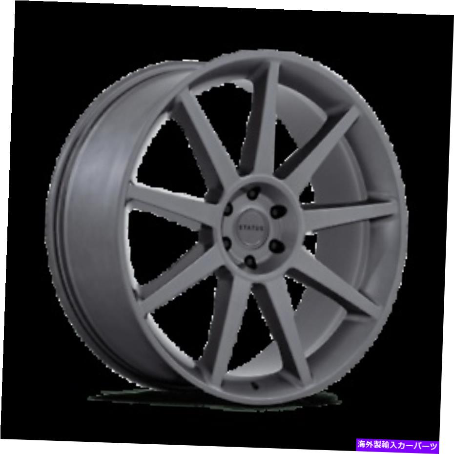 ホイール　４本セット 24x10ステータスマンモスマットアントラサイトホイール6x5.5（30mm）セット4 24x10 Status Mammoth Matte Anthracite Wheels 6x5.5 (30mm) Set of 4【並行輸入品】｜Us Custom Parts Shop USDM