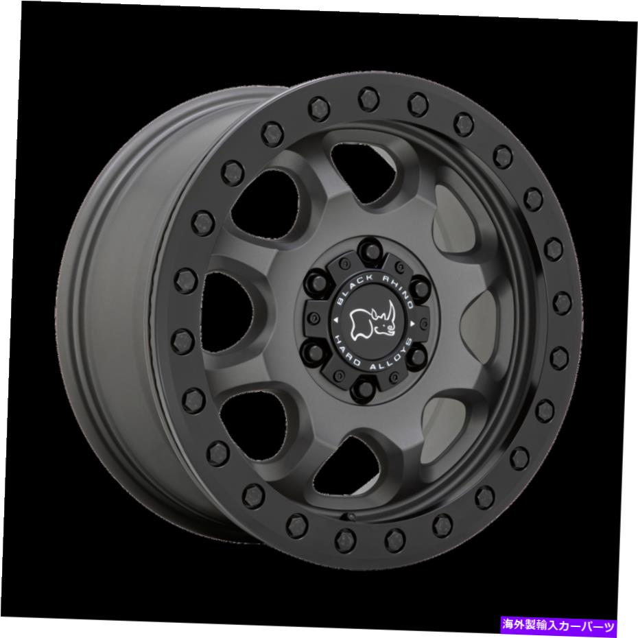 ホイール　４本セット 17x8 Black Rhino Venture Beadlock Gunmetal Wheels 6x130（38mm）セット4のセット 17x8 Black Rhino Venture Beadlock Gunmetal Wheels 6x130 (38mm) Set of 4【並行輸入品】